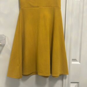 LuLaRoe Mustard Yellow Skater Skirt
